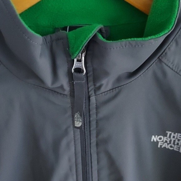 THE NORTH FACE Kids Youth Jacket Lightweight Spring Coat Full Zip Gray‎ Sz L - Picture 2 of 10